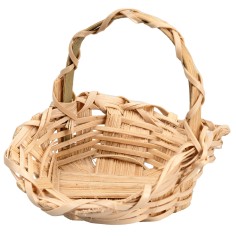 Cesto in vimini con manico cm 4,5x4,2x4,5 h per presepe Mondo 2