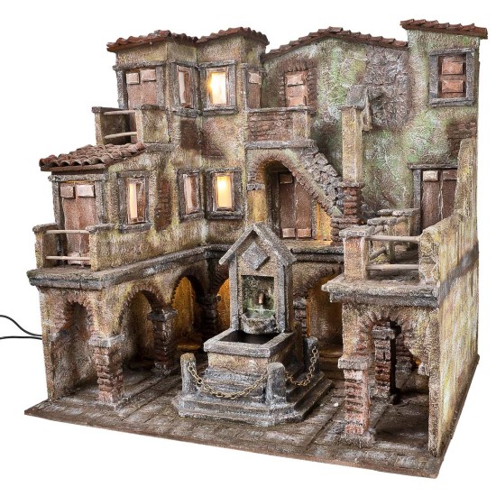 copy of Shoemaker's shop with working light cm 19.5x11.7x16 h for