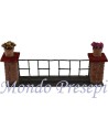 Railing with pillars and vases, cm 18,5
