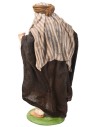 Pastor con bastón serie 16 cm en terracota con ropa de tela