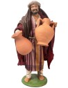 Uomo con anfore serie 16 cm in terracotta con abiti in tessuto