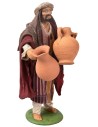 Man with amphorae series 16 cm in terracotta with fabric