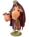 Man with amphorae series 16 cm in terracotta with fabric