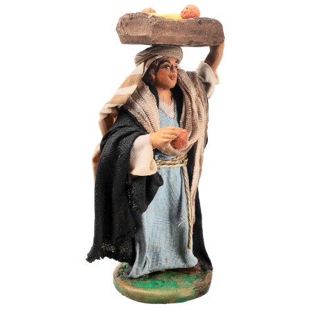 copy of Woman with basket of bread on her head 12 cm in