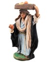 copy of Woman with basket of bread on her head 12 cm in