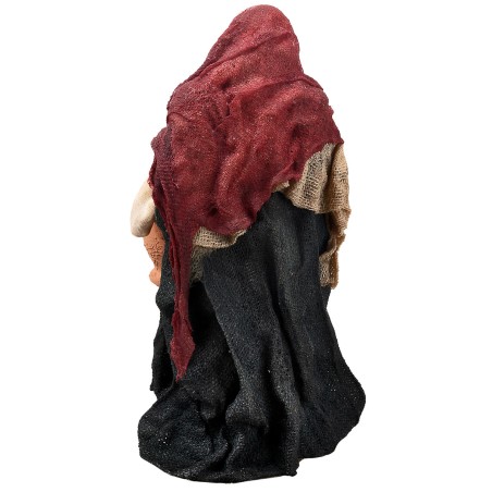 Donna araba con brocche 12 cm in terracotta con abiti in