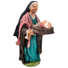 copia de Pastor árabe con bastón 13 cm en terracota con ropa 2