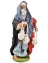 Pastore con formaggi serie 12-13 cm in terracotta con abiti in