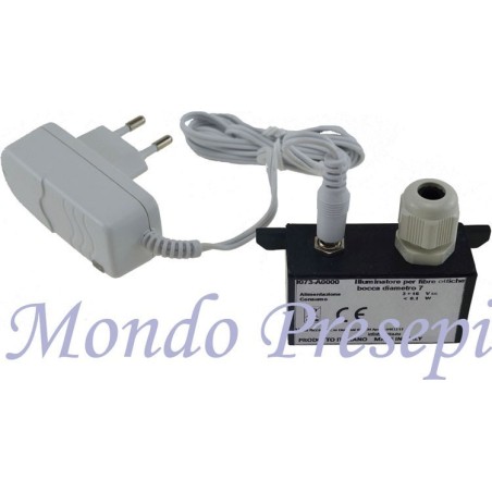 Illuminatore per fibre ottiche presepe con alimentatore incluso