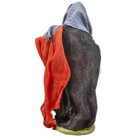 Shepherd with cheese series 12-13 cm in terracotta with clothes in