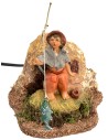 Bambino che pesca serie 12 cm Fontanini in movimento per
