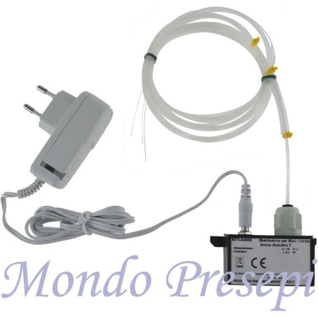 Illuminatore con fascio 30 fibre ottiche presepe alimentatore