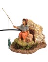 Bambino che pesca serie 12 cm Fontanini in movimento