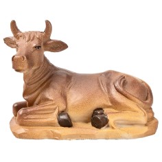 Conjunto de buey y burro sentados serie 12 cm para belén Mondo Presepi 2