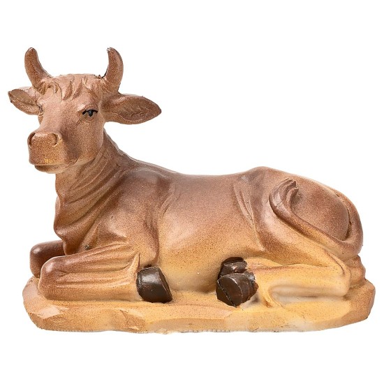 Set bue e asino seduti serie 12 cm per presepe Mondo Presepi