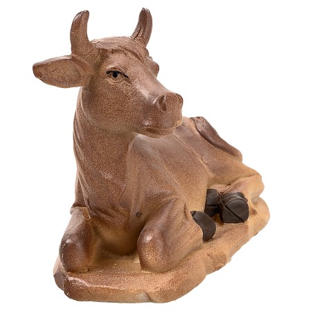 Conjunto de buey y burro sentados serie 12 cm para belén Mondo Presepi