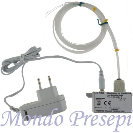 Illuminatore tremolio con fascio 30 fibre ottiche alimentatore