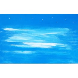 Carta cielo per presepe con stelle 100x70 cm