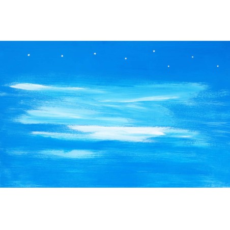 Cartón cielo para belén con estrellas 100x70 cm para belén Mundo
