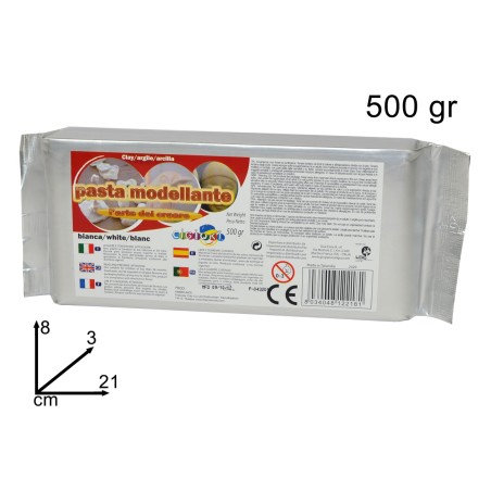 White modeling clay 500g for nativity scene Mondo Presepi