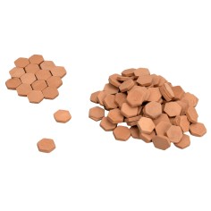 Hexagonal floor Ø 14 mm in terracotta available for nativity scene
