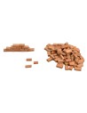 Irregular bricks 6-15 mm in terracotta in bags