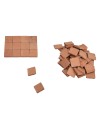 Square flooring 10x10 mm in terracotta in bags