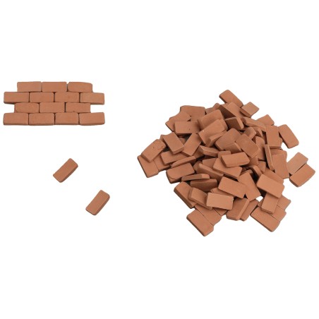 Ladrillos para pared 1,8x1,8 cm en bolsa de 100 piezas para