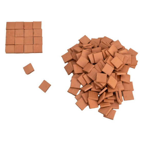 Azulejos cuadrados de terracota 14x14x3 mm 150 piezas