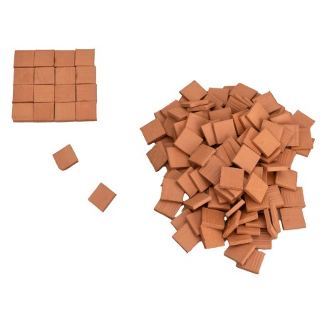 Piastrelle quadrate in terracotta 14x14x3 mm 150 pz accessori