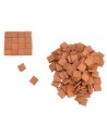 Azulejos cuadrados de terracota 14x14x3 mm 150 piezas