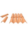 Coppi in terracotta presepe o decoupage cm 11,7x4,3x2 h 10 pz