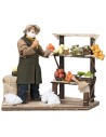 Vendedor de frutas con mostrador h 17 cm en movimiento