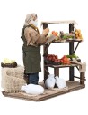 Vendedor de frutas con mostrador h 17 cm en movimiento