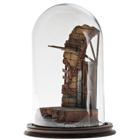 copy of Illuminated Nativity scene in glass dome complete with