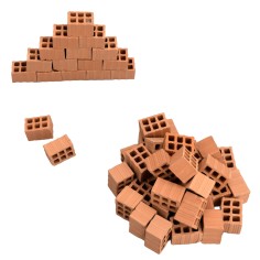 Ladrillos perforados en miniatura mm 20x27x17 h.