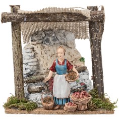 Bottega del fruttivendolo con tenda cm 15x10,3x14,5 h 2