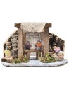 Shop with curtain and counter with baskets cm 24.7x11x15.2 h