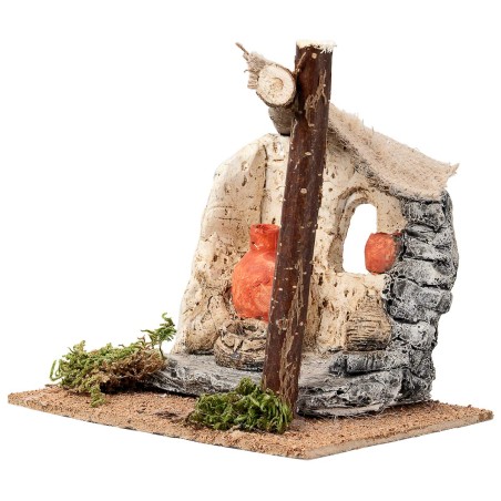 copy of Bottega con tenda e banco con cestini cm 24,7x11x15,2 h