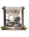 Bottega del pescivendolo con tenda cm 14,2x11,2x14,5 h