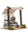 Bottega del pescivendolo con tenda cm 14,2x11,2x14,5 h
