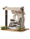 Bottega del pescivendolo con tenda cm 14,2x11,2x14,5 h