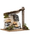Shop with awning and bread counter cm 15x11.2x14.5 h for nativity scene