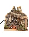 Illuminated cave with working light cm 14.2x14.2x15 h