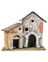 Pareja de casas con ventanas irregulares y arcos cm 17,7x12x16 h