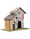 Pareja de casas con ventanas irregulares y arcos cm 17,7x12x16 h
