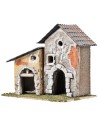 Pareja de casas con ventanas irregulares y arcos cm 17,7x12x16 h
