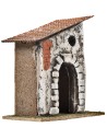 House with stone arch and sloping roof cm 10.6x7.2x12.5 h