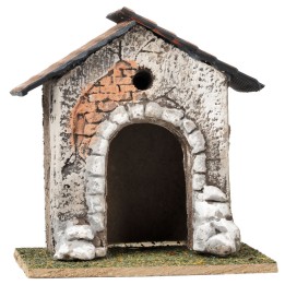 Casa con arco y ventana circular cm 9,5x9,5x10 h