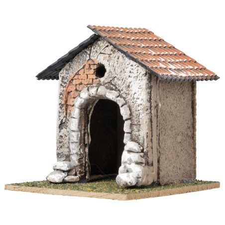 copia de Casa con arco de piedra y techo inclinado cm